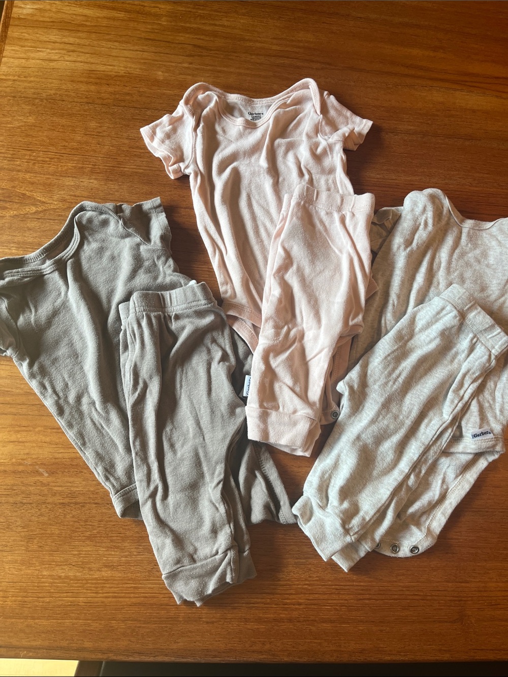 Gerber Kids Pajama Set - Pink & Light Gray Mix